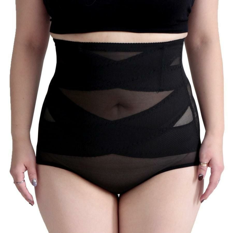 大きいサイズ レディース 脂肪吸引並みハイウエストガードルショーツ　jp328【メール便可】 ブラック