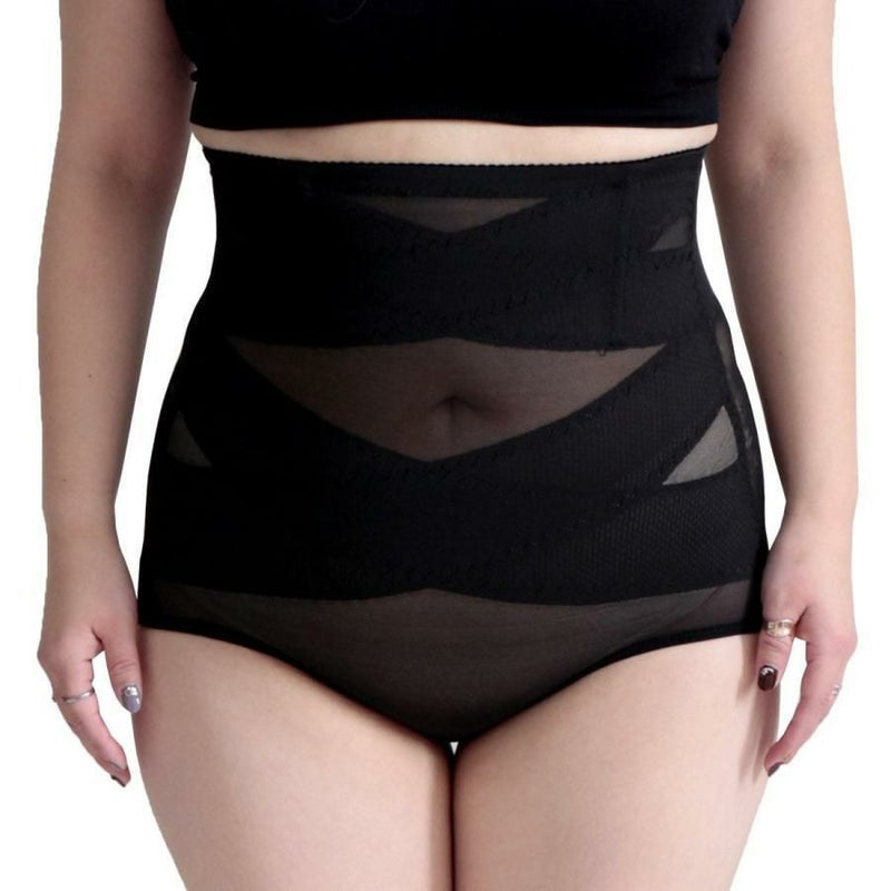 大きいサイズ レディース 脂肪吸引並みハイウエストガードルショーツ　jp328【メール便可】 ブラック
