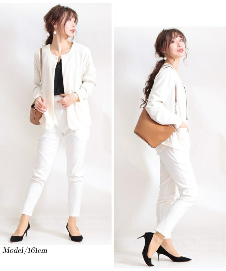 大きいサイズ レディース ノーカラージャケット　mncut-112031