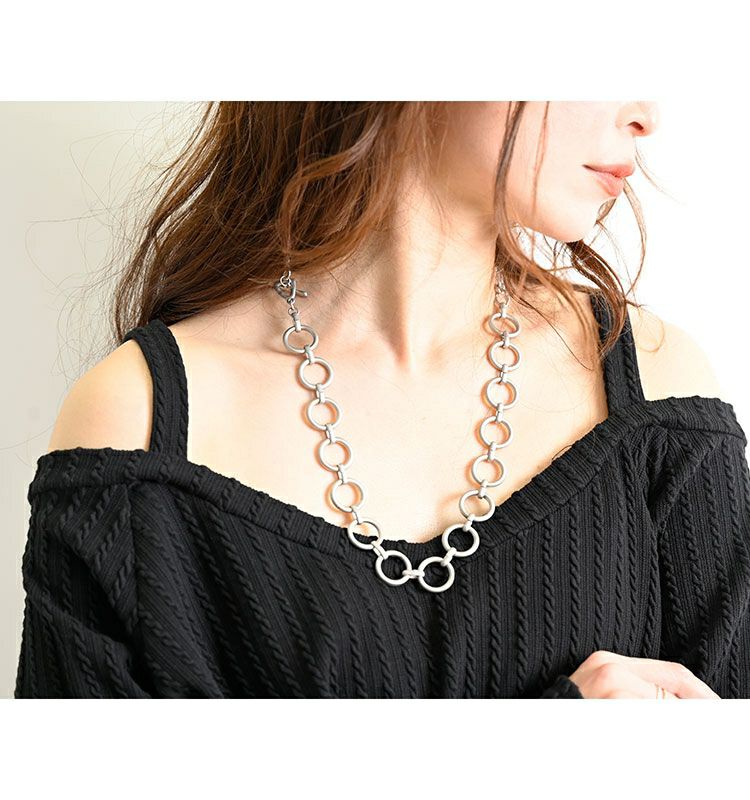 大きいサイズ レディース Vネックオフショル長袖プルオーバー　mncut-112455