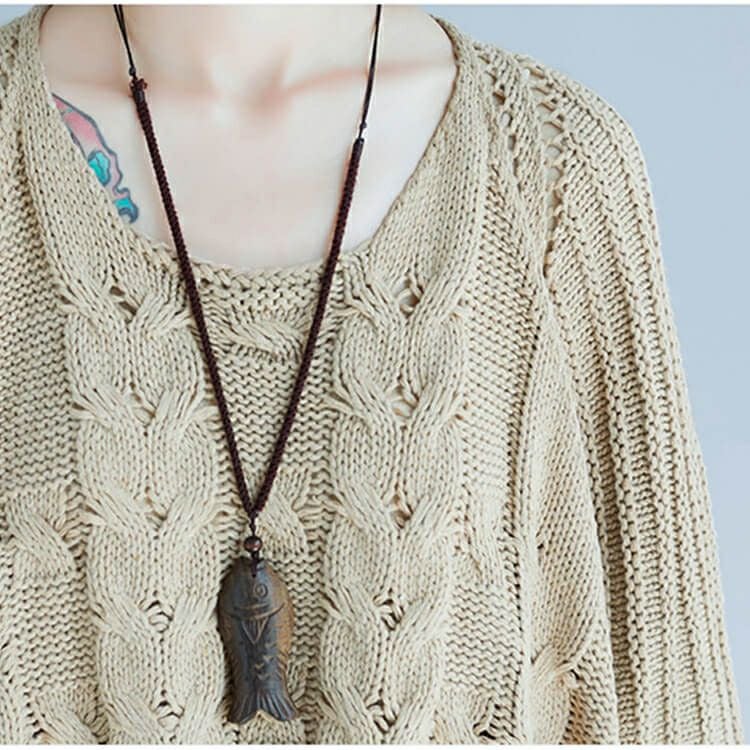 大きいサイズ レディース ビッグサイズ 七分袖サマーニット　goldy-622