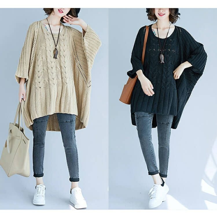 大きいサイズ レディース ビッグサイズ 七分袖サマーニット　goldy-622