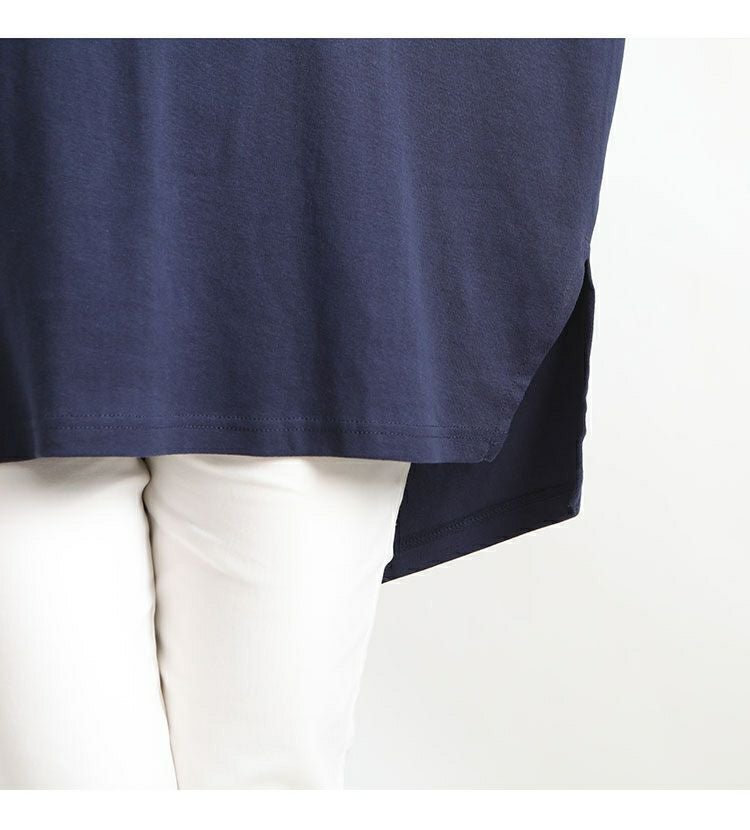 大きいサイズ レディース ビッグサイズ サイドスリットドルマンチュニックカットソー　wk-gold-095