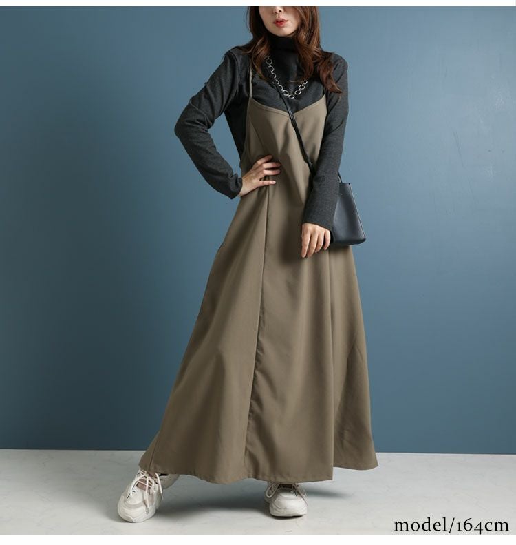 大きいサイズ レディース ビッグサイズ フレアキャミソールワンピース　maru-6453