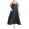 大きいサイズ レディース ビッグサイズ フレアキャミソールワンピース　maru-6453 ブラック