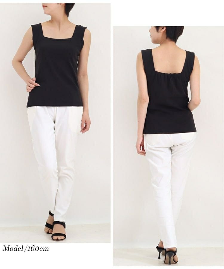 大きいサイズ レディース ビッグサイズ インナー隠しスクエアネックタンクトップ　wk-0228 【メール便可】