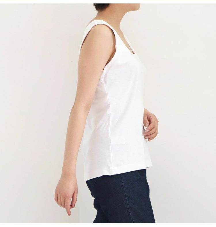 大きいサイズ レディース ビッグサイズ インナー隠しスクエアネックタンクトップ　wk-0228 【メール便可】