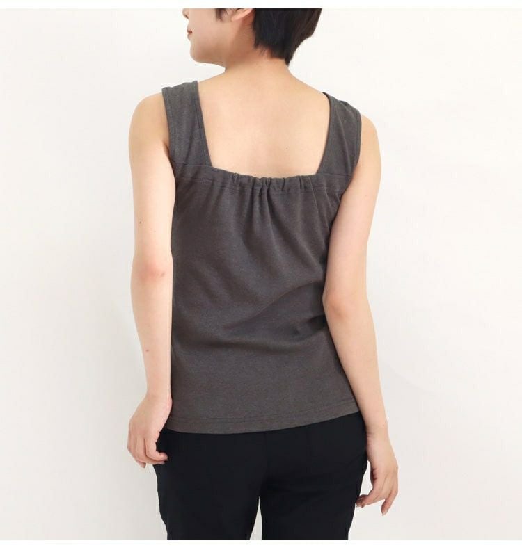 大きいサイズ レディース ビッグサイズ インナー隠しスクエアネックタンクトップ　wk-0228 【メール便可】