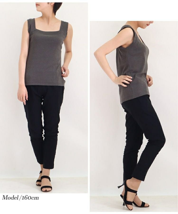 大きいサイズ レディース ビッグサイズ インナー隠しスクエアネックタンクトップ　wk-0228 【メール便可】