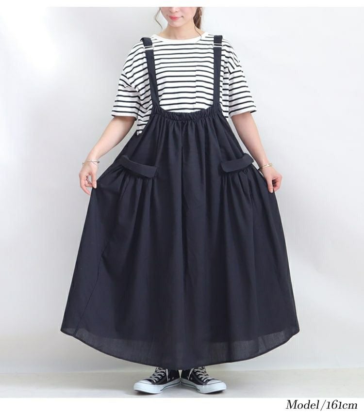 大きいサイズ レディース サロペットワンピース　sw-0359