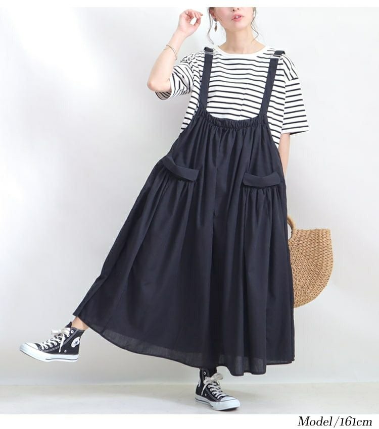 大きいサイズ レディース サロペットワンピース　sw-0359