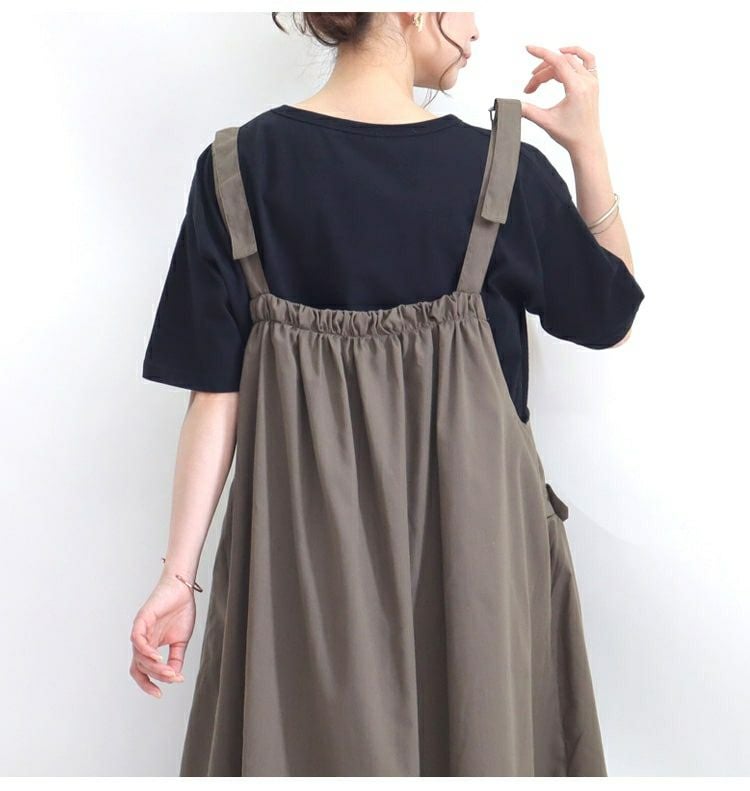 大きいサイズ レディース サロペットワンピース　sw-0359