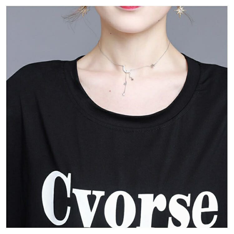 大きいサイズ レディース 背面デザインＴシャツワンピース　goldy-667