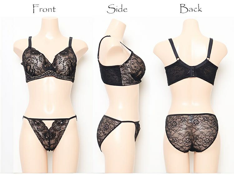 大きいサイズ レディース カシュクールデザインブラジャー＆ショーツセット　nima-j3275