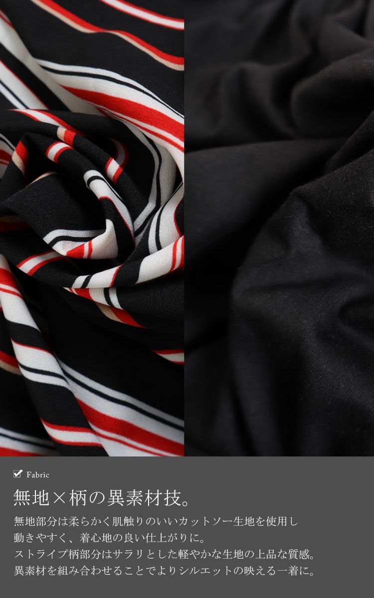 大きいサイズ レディース マルチストライプ柄シャツワンピース　jp324