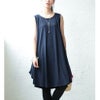 大きいサイズ レディース ノースリーブチュニックワンピース　cast-5514055 【メール便可】 ネイビー