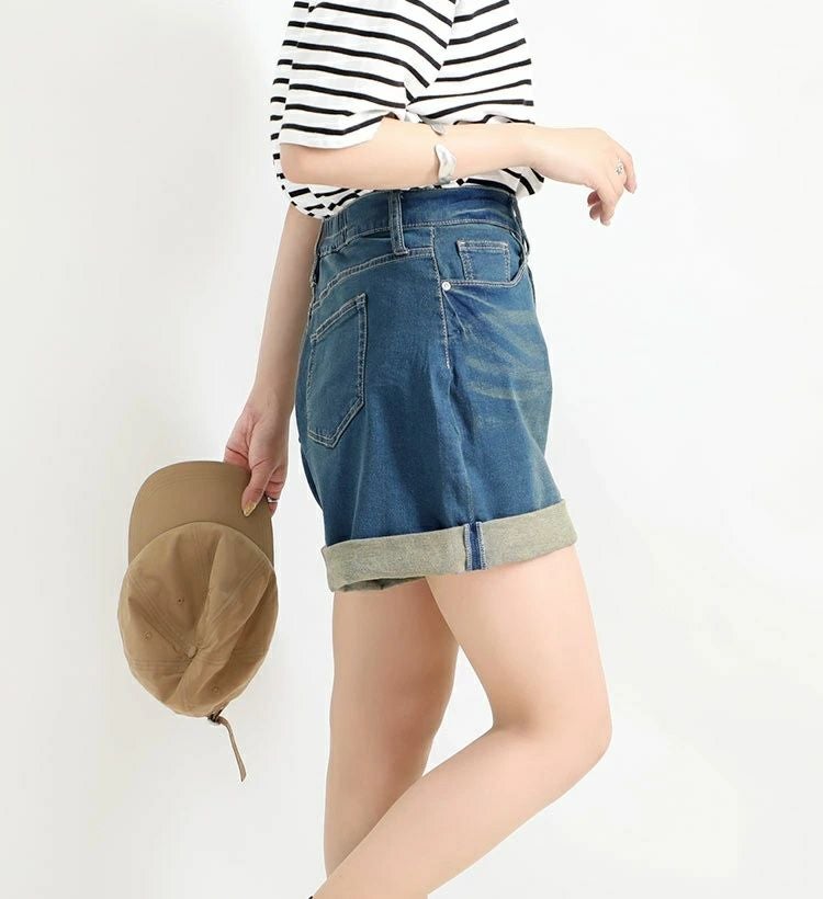 大きいサイズ レディース ロールアップショートパンツ　tkb-141461305