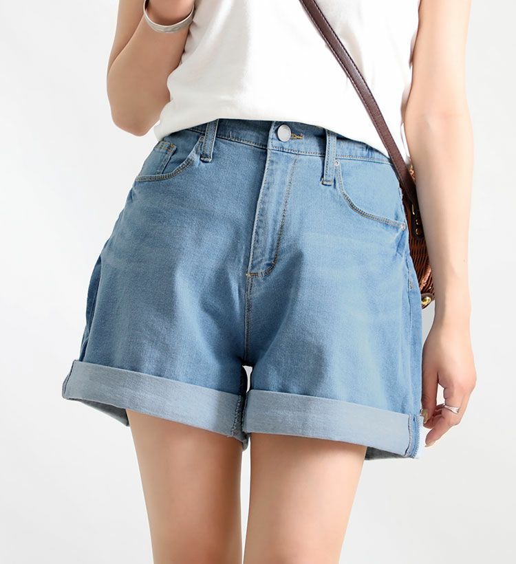 大きいサイズ レディース ロールアップショートパンツ　tkb-141461305