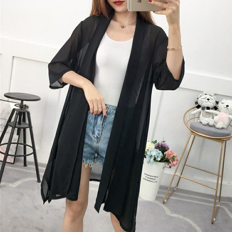 大きいサイズ レディース シースルーサマーカーディガン　goldy-711 【メール便可】