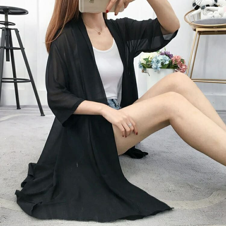 大きいサイズ レディース シースルーサマーカーディガン　goldy-711 【メール便可】