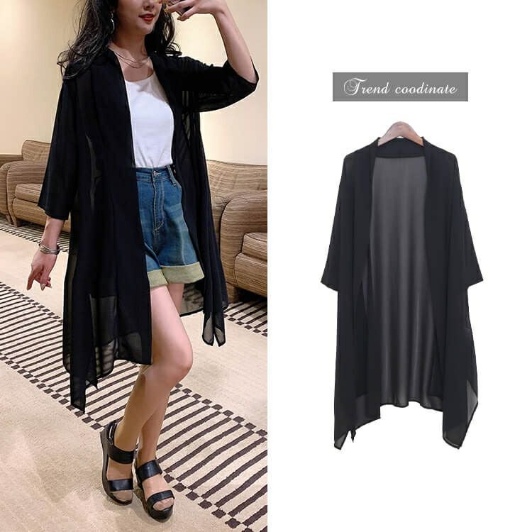 大きいサイズ レディース シースルーサマーカーディガン　goldy-711 【メール便可】