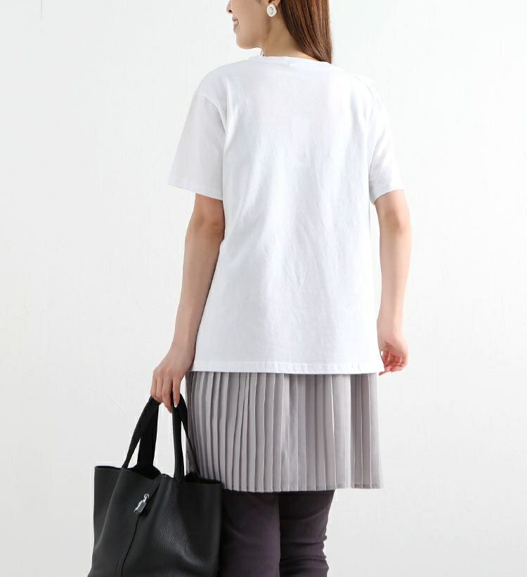 大きいサイズ レディース プリーツ切替えレイヤードキャミソール　gold861 【メール便可】