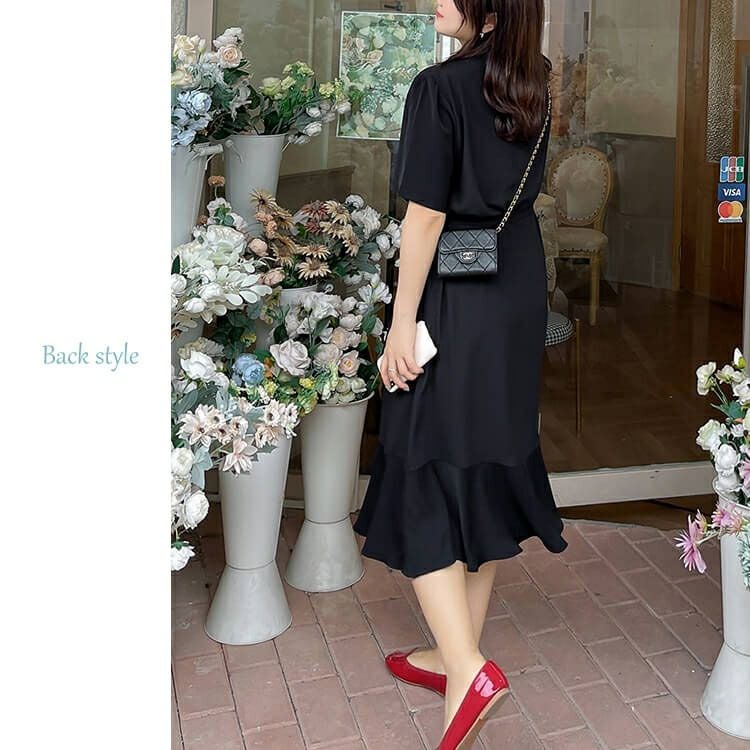 大きいサイズ レディース マーメイドスカートワンピース　goldy-736 【メール便可】