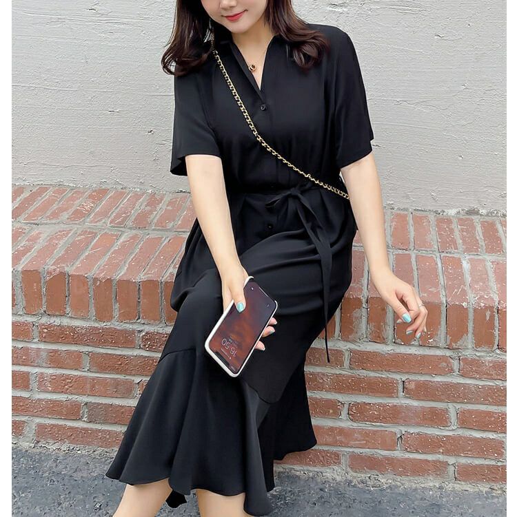 大きいサイズ レディース マーメイドスカートワンピース　goldy-736 【メール便可】