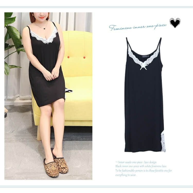 大きいサイズ レディース インナーキャミソールワンピース　goldy-755 【メール便可】