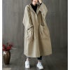大きいサイズ レディース フード付きロングコート　goldy-754 ベージュ