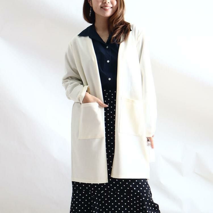 大きいサイズ レディース ロングカーディガン　gold849 オフホワイト