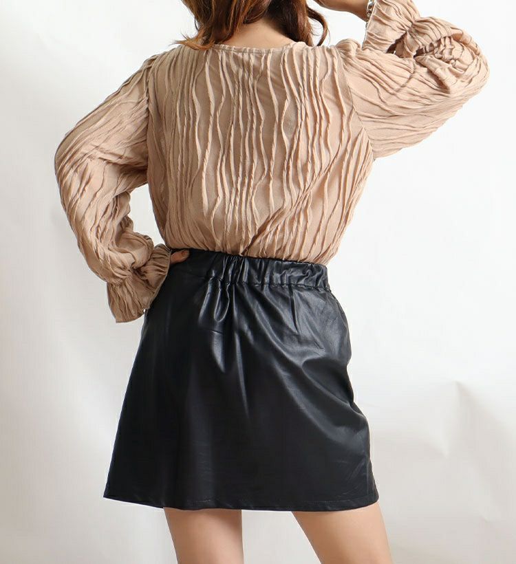 大きいサイズ レディース レザータイトミニスカート　fem-171 【メール便可】