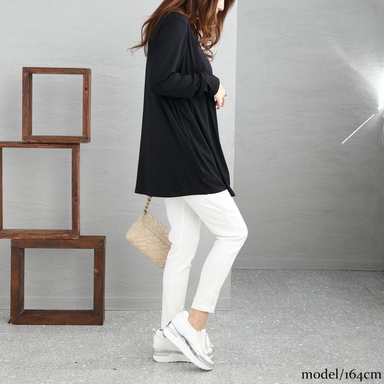 大きいサイズ レディース ストライプ柄フェイクレイヤードトップス　jp376