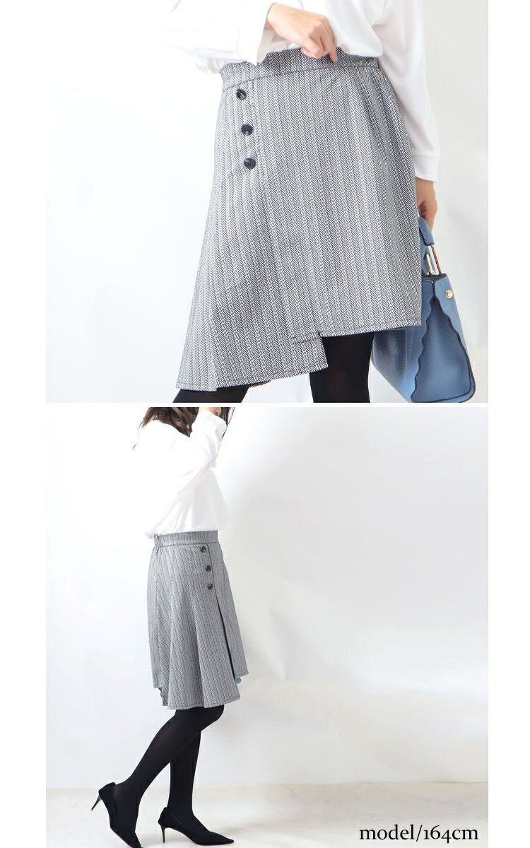 大きいサイズ レディース アシメタックミニスカート　fem-181