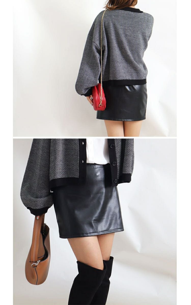 大きいサイズ レディース エコレザーマイクロミニスカート　jp374