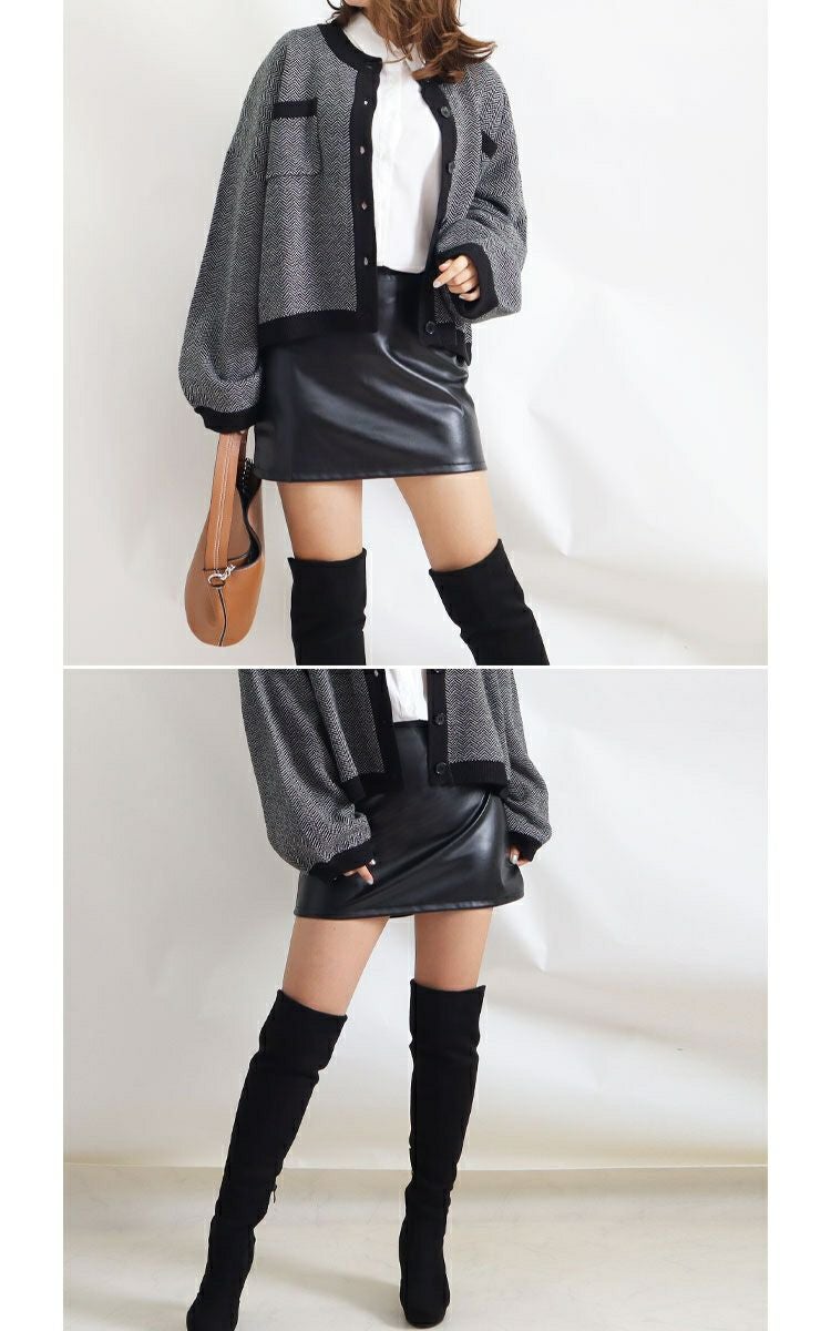 大きいサイズ レディース エコレザーマイクロミニスカート　jp374