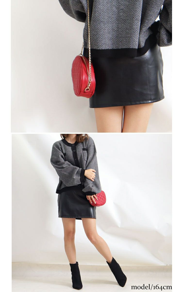大きいサイズ レディース エコレザーマイクロミニスカート　jp374