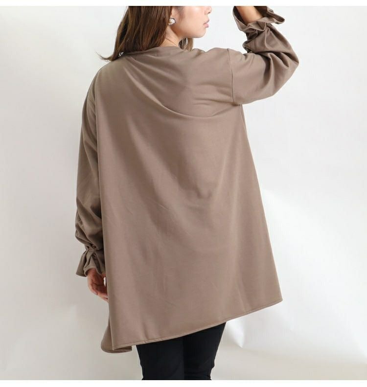 大きいサイズ レディース キャンディースリーブVネックカットソー　bai-0076