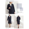 大きいサイズ レディース ビジネスフォーマルスーツブラウス＆ジャケット＆スカート3点セット　mnst-512242s ネイビー