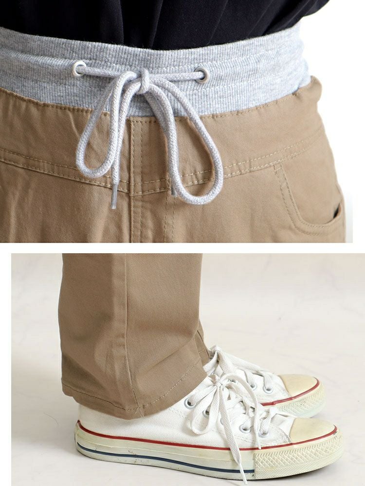 大きいサイズ レディース ウエストリブツイルサルエルパンツ　wc-0229