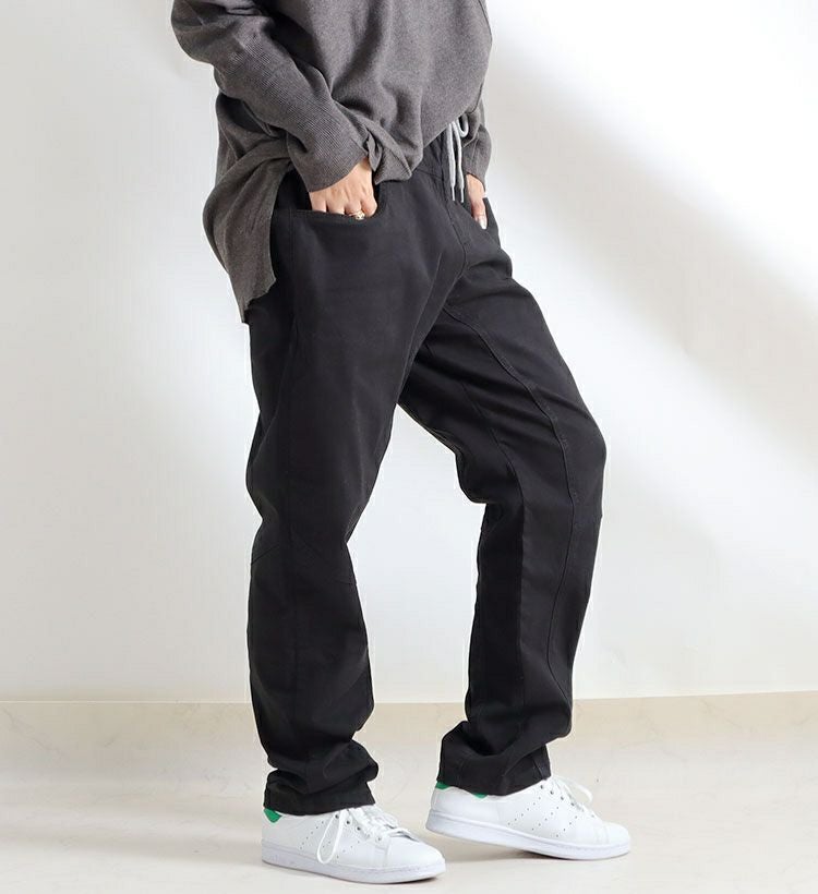 大きいサイズ レディース ウエストリブツイルサルエルパンツ　wc-0229