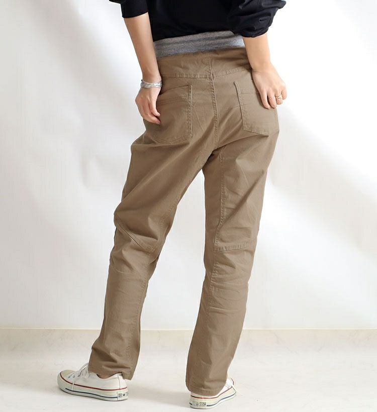 大きいサイズ レディース ウエストリブツイルサルエルパンツ　wc-0229