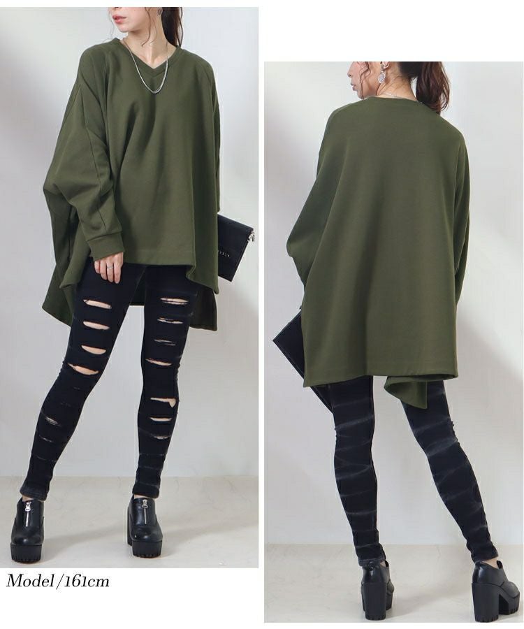 大きいサイズ レディース ダンボールニットプルオーバー　sw-0408