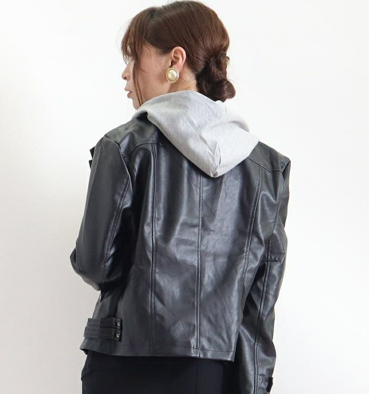 大きいサイズ レディース ライダースジャケット　goldy-769