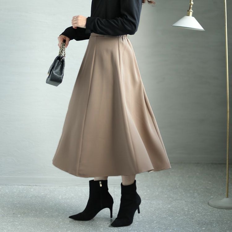 大きいサイズ レディース フレアロングスカート　mnb-812108r