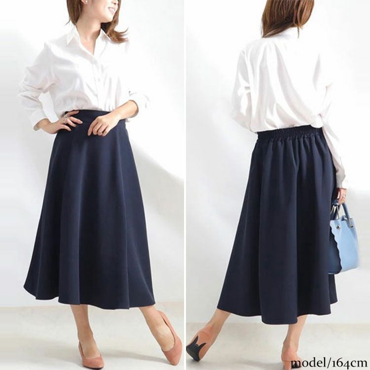大きいサイズ レディース フレアロングスカート　mnb-812108r