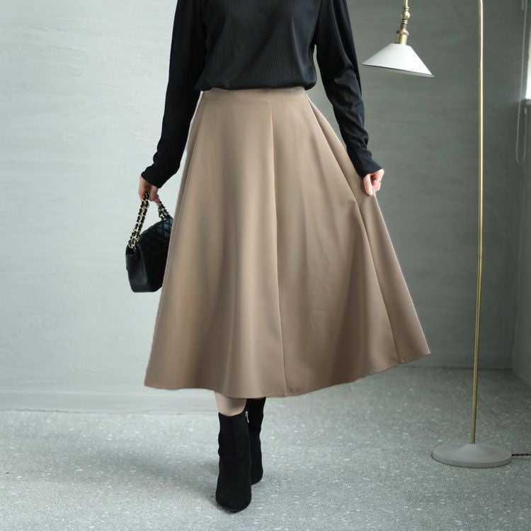 大きいサイズ レディース フレアロングスカート　mnb-812108r