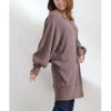 大きいサイズ レディース 起毛ニットドルマンチュニック　kt-41102 モカ