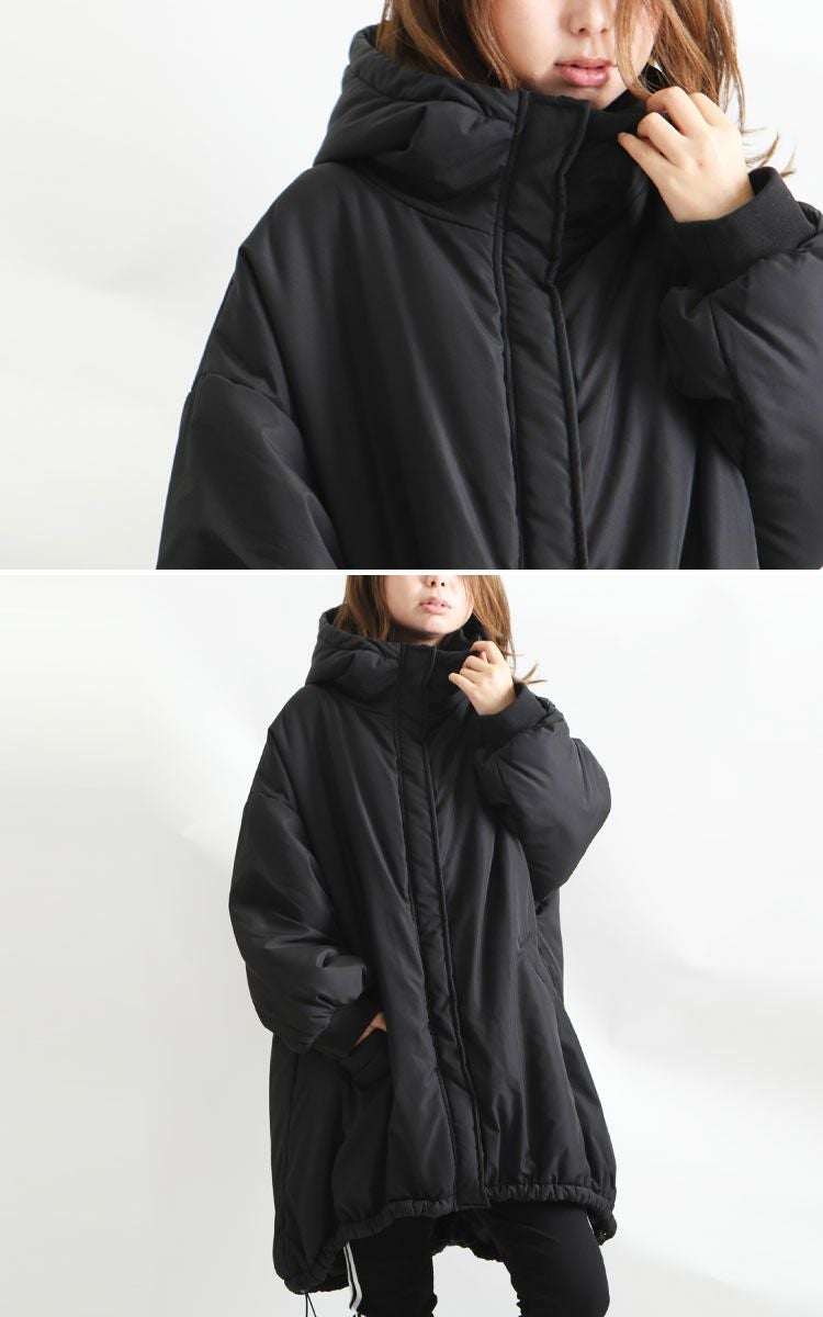 大きいサイズ レディース 中綿モンスターパーカーコート　sada-6703