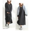 大きいサイズ レディース バックレースパーカーロングワンピース　bai-0081 ブラック